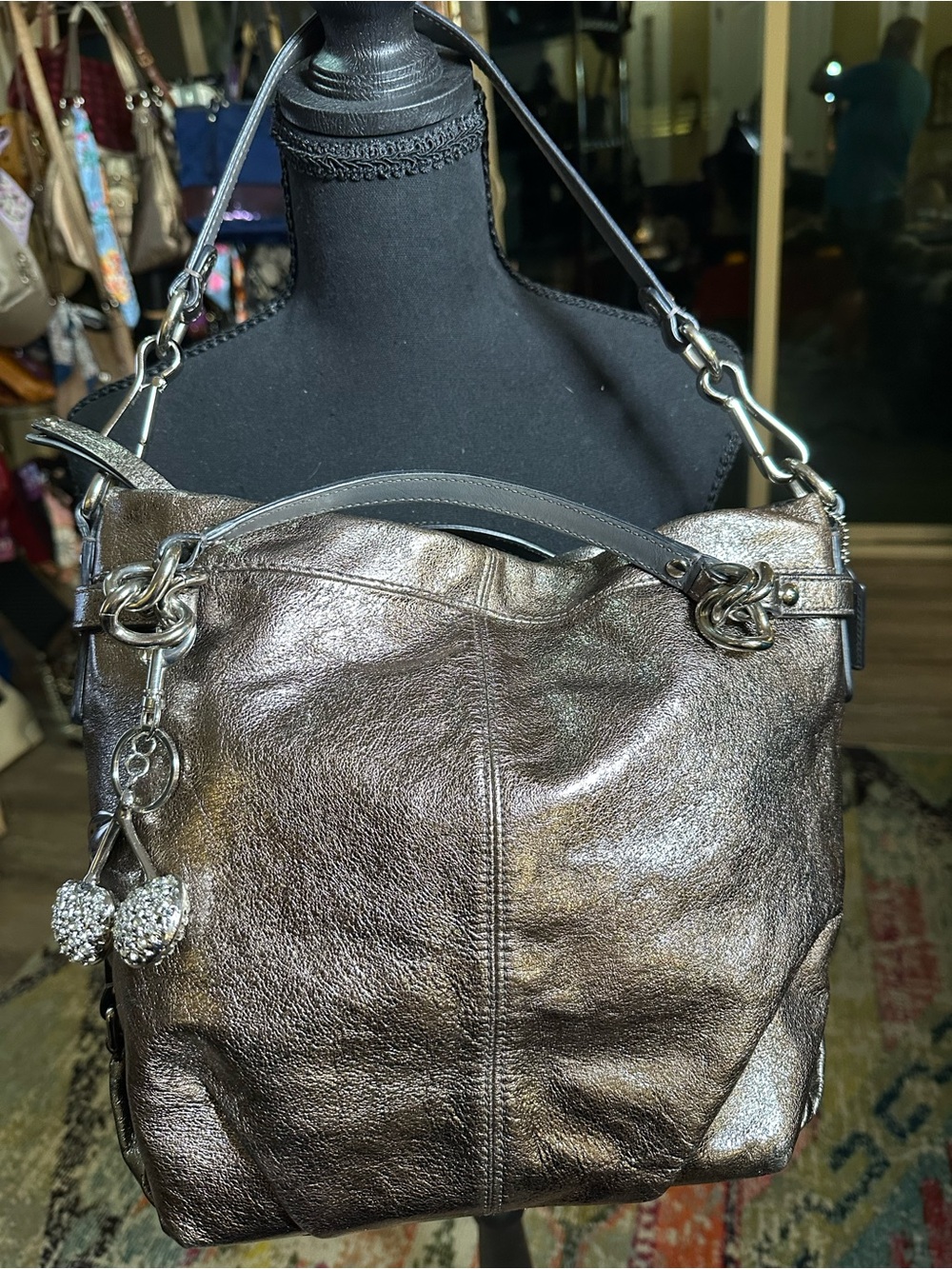 Coach Metallic Brown Leather Hobo